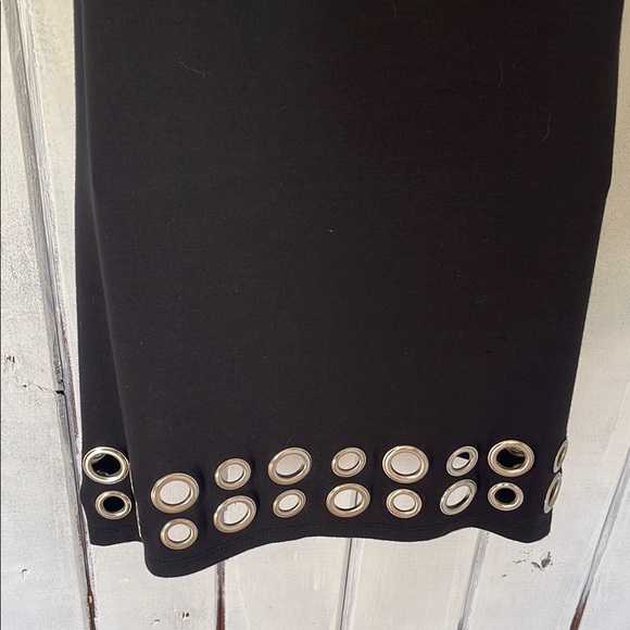 INC Black top (or dress) with Silver Grommets - Picture 5 of 10